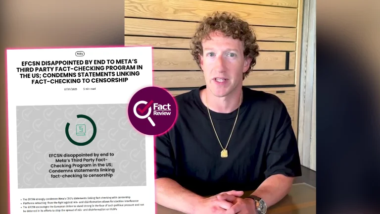 Ανακοίνωση EFCSN – Απογοήτευση για τη λήξη του προγράμματος ελέγχου γεγονότων της Meta/Facebook στις ΗΠΑ